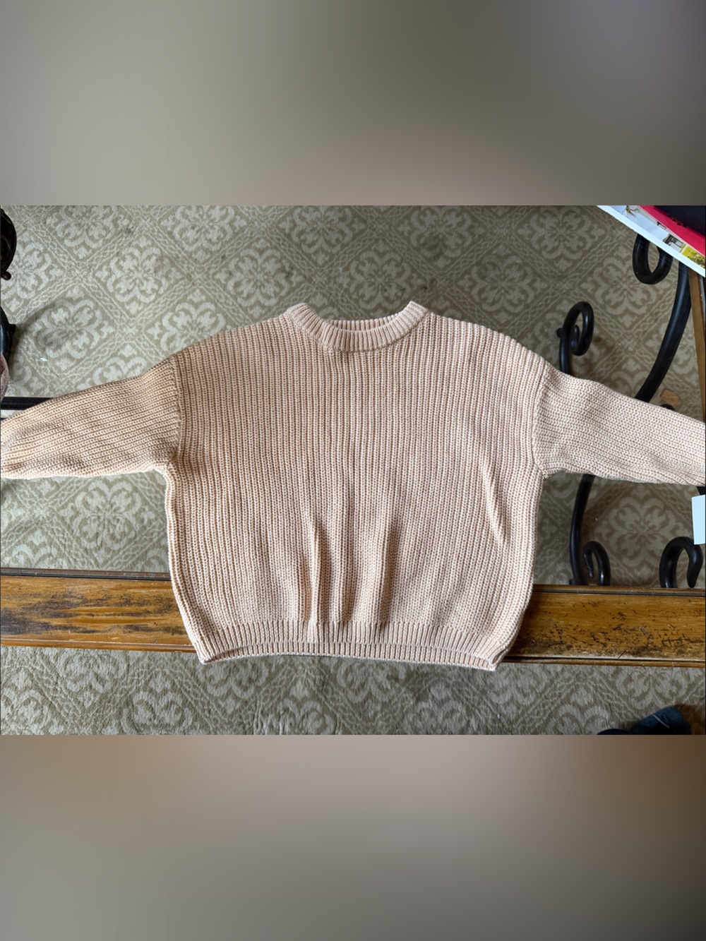 Mama Boutique Knit Crewneck Sweater in cream NWT 12-18 mos